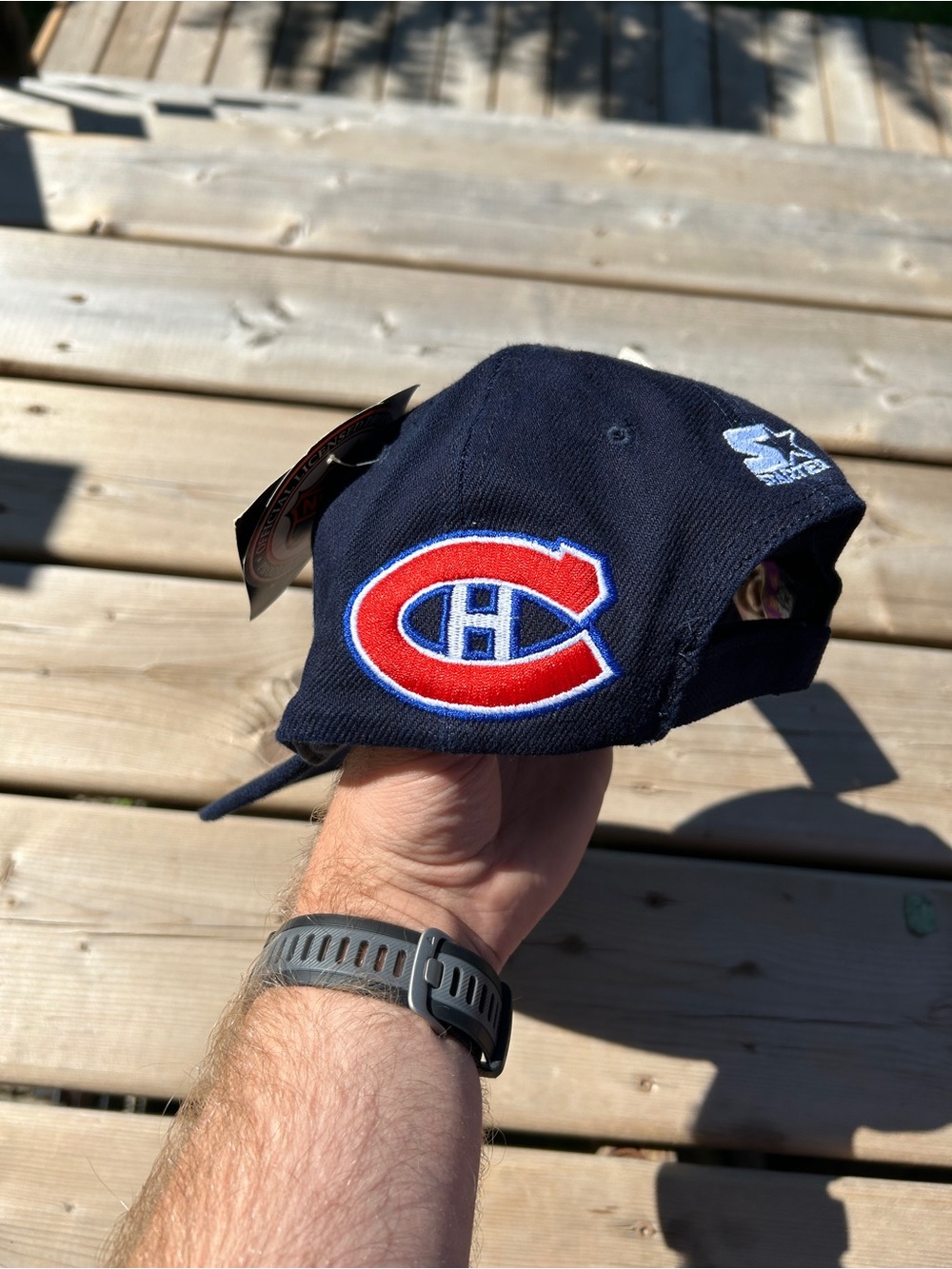 STARTER Navy NHL Montreal Canadiens Script Snapback Vintage with Red Logo NWT - Picture 3 of 6